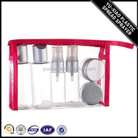 Set Botol Perjalanan Mini dengan Logo Kustom dan Pompa Semprot untuk Minyak Esensial, Sampo, Losion, Krim Wajah, Serum Perawatan Kulit & Penggunaan Kosmetik