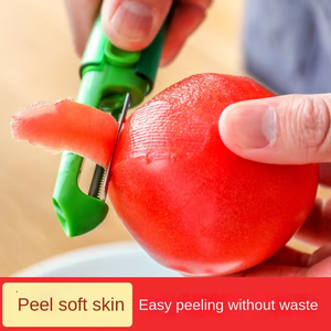 ANYA Benutzerdefiniertes Logo Doppelköpfiger Manueller Edelstahl Tragbarer Melonenschäler Obst- und Gemüseschneider Essentielles Haushalts-Küchengerät - Product Image 4