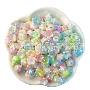 ลูกปัดอะคริลิกรูปดอกไม้ 4x8 มม. สีไล่ระดับ สำหรับทำเครื่องประดับ อุปกรณ์ DIY ขายส่ง แหล่งผลิตอี้หวู่ ฤดูใบไม้ผลิ 2025 - Product Image 2