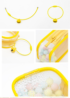 Pvc clair boîte aveugle sac avec porte-clés transparent mini stockage jouets sacs petite boîte de rangement d'accessoires