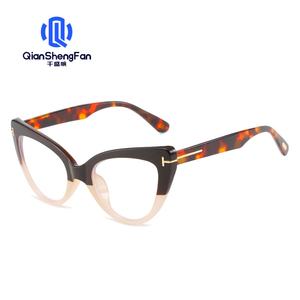 แว่นตา<span class=keywords><strong>แฟ</strong></span>ชั่นทรงแคทอายกรอบใหญ่สไตล์ยุโรป-อเมริกัน สำหรับผู้หญิง ดีไซน์ทันสมัย ป้องกันแสงสีฟ้า เลนส์แบน นำเข้า - Product Image 6