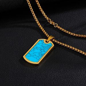 Collar con Colgante de Moda Islámico de Acero Inoxidable, Chapado en Oro, Cadena de 60 cm, Diseño de Mariposa, Accesorio de Ropa Musulmana - Product Image 3