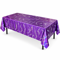 Nappe holographique personnalisée avec logo, 54x108 pouces, en feuille laser irisée, jetable, pour fêtes et mariages, vente en gros