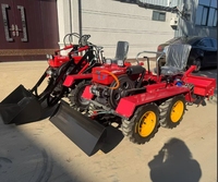 Penjualan terlaris traktor pertanian perayap Rotari tiller mini pelubang endangan dengan pengiring tempat duduk 25HP dan 35HP dengan CE
