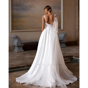 2023 <span class=keywords><strong>Europe</strong></span> et amérique tempérament mariée Robe <span class=keywords><strong>De</strong></span> mariée Satin élégant Robe <span class=keywords><strong>De</strong></span> mariée dentelle Robe <span class=keywords><strong>De</strong></span> Mariée Robe <span class=keywords><strong>De</strong></span> Mariage - Product Image 2