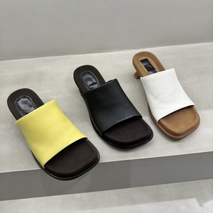 Mules de PU con punta abierta y tacón bajo, sandalias de verano para mujer, transpirables, fáciles de poner, tipo zuecos y mules - Product Image 4