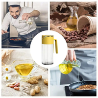 Outils de cuisine grande capacité 550ml 18.6oz verseur d'huile de cuisson sauce soja vinaigre bouteille en verre distributeur d'huile d'olive