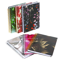 Journaux professionnels personnalisés de reliure en fil métallique A4 A5 A6 planificateurs Pages d'impression à couverture rigide avec logo personnalisé