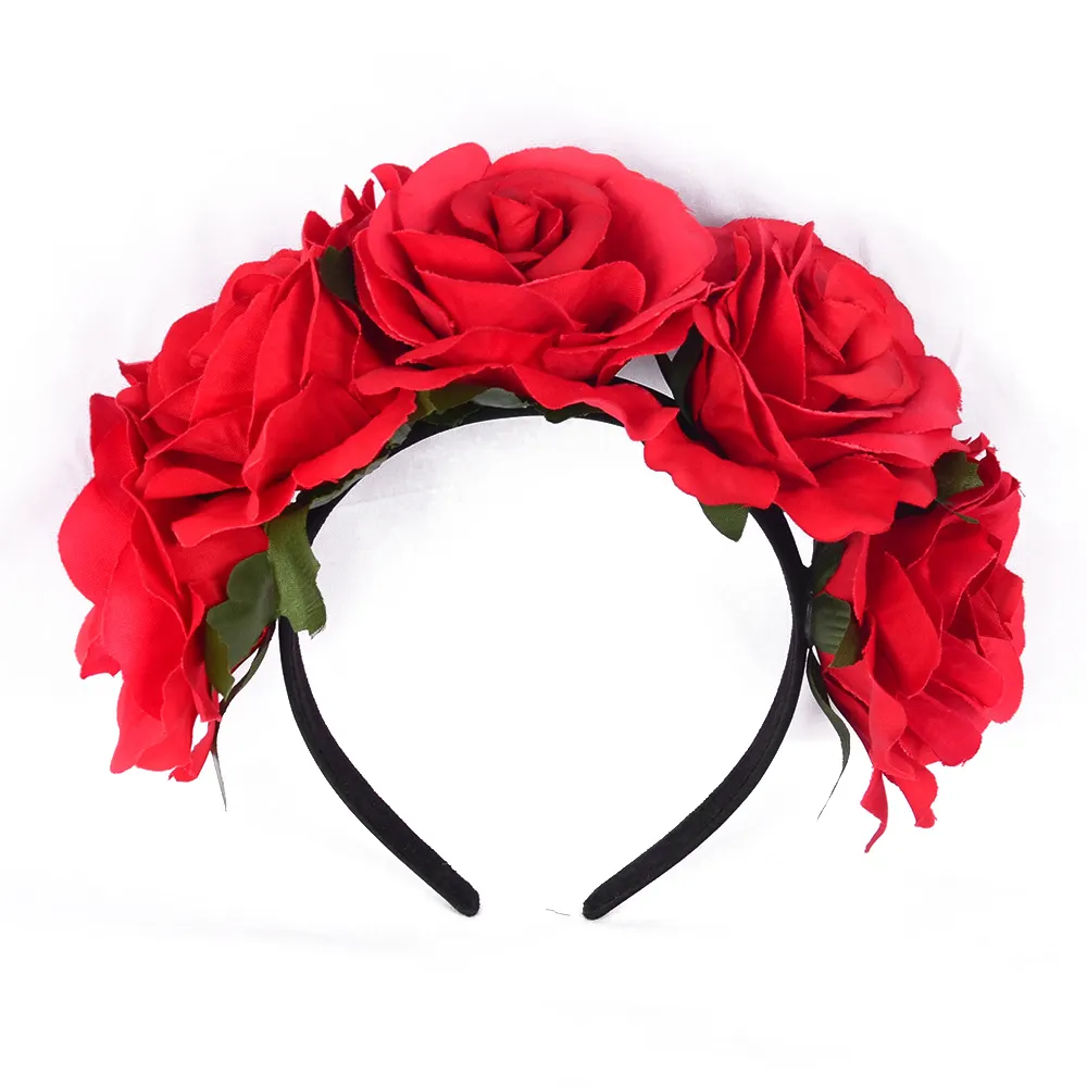 Festival Party Fancy Hair Bands Mexican Headpiece Bride Headband Holiday Party Simulation Flower Headband