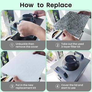 Filtre à charbon actif Creality 10,34 x 8,26 x 1,23 pouces pour purificateur d'air à haute perméabilité - Product Image 5