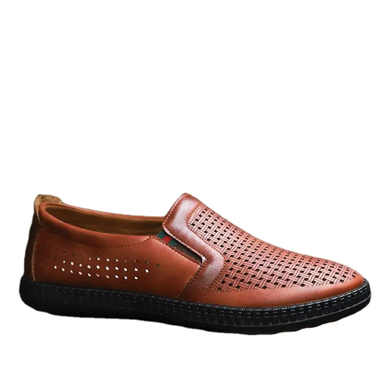 1181-ok yeni modeller erkek deri kayma loafer ayakkabılar