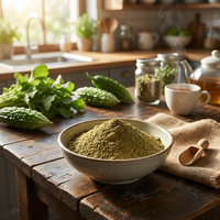 Poudre de melon amer de qualité supérieure - Poudre de courge amère 100 % pure et naturelle pour le soutien de la glycémie