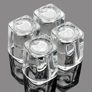 Wholesale Custom Tequila Shot Glasses Small Square Shaped 1.5oz Unique Heart Shaped Shot Glass