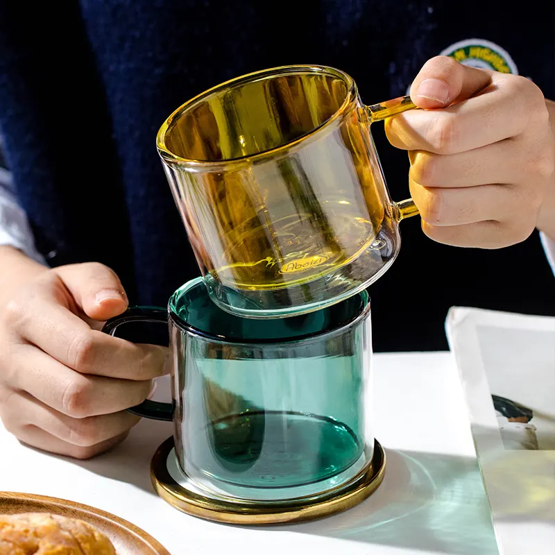 Glass Coffee Mugs Colored Double Walled Glass Coffee Mugs Assorted Colors Colorful Coffee Glass Mugs