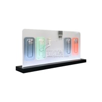Nouvelles tendances : support d'affichage pour téléphone en acrylique transparent avec éclairage LED, présentoir en plexiglas pour accessoires mobiles pour reyai