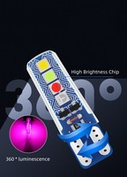 A80 DC12V LED-Park birne Auto 3030 8SMD Keil abstands lampe Silikon vierfarbig Strobe Flash w5w t10 LED-Lampen