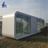 Capsule de bureau moderne intelligente personnalisée en polycarbonate, étanche, mini-maison préfabriquée, cabane pour Airbnb, location, espace de vie extérieur, pod de vacances
