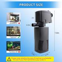 Système de filtration interne submersible puissant SUNSUN série JP pour aquariums de 15 à 40 gallons, 160 gallons par heure, eau cristalline, 110-240V