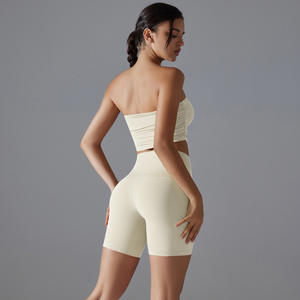 Ensemble 2 pièces sexy pour femme, grande taille, débardeur de sport sans bretelles, tenue de fitness, course en plein air, yoga, entraînement - Product Image 6