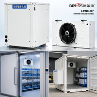 Unité de condensation pour chambre froide refroidie par eau, compresseur scroll Emerson R404A 9HP, système de refroidissement intelligent IoT pour refroidisseur d'eau