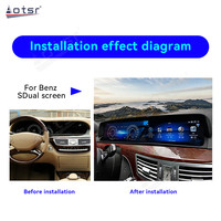 AOTSR pour Mercedes Benz S autoradio double écran W221 à W222 mise à niveau cluster numérique lecteur DVD de voiture GPS Navigation autoradio