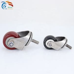 Roda Giratória de PVC Leve de 2 Polegadas para Carrinho, Rodas de Móveis em Aço Inoxidável com Freio, Capacidade de Carga de 100KGS - Product Image 2