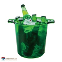 Seau à glace en polycarbonate plastique de grande taille pour l'extérieur, avec logo personnalisé, seau à champagne, seau à glace pour table, fabriqué en Chine pour les fêtes