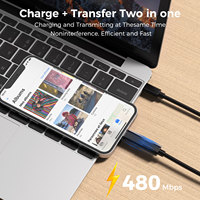 Mini ensemble de fils de cordon de données ensemble de Conversion USB A Type C à Micro Type C 60W câble voyage multifonction en cuir organisateur boîte