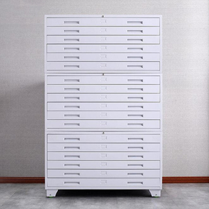 Home Office Multi-layer A1 A0 Paper Drawing Metal Flat File <b>Cabinet</b> Map Filing <b>Storage</b> <b>Cabinets</b> - Product Image 1
