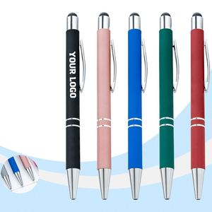 Metal Push Glue <b>Pen</b> Multi-<b>Color</b> Capacitive Touch Screen Aluminum Promotional <b>Pen</b> Can Print Logo Sports Gift - Product Image 1