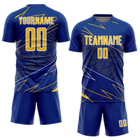 Maillot de football unisexe à col en V, sans MOQ, design personnalisé pour les petites équipes, imprimé par transfert thermique, respirant, séchage rapide, imperméable