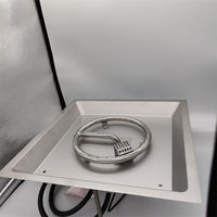 Brûleur à gaz carré sans fumée pour foyer extérieur au propane, en acier inoxydable, autoportant et écologique