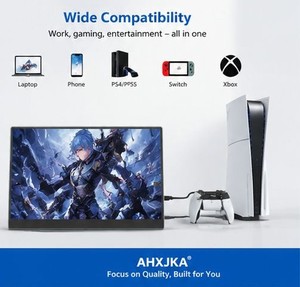AHXJKA 10,5 Zoll 1920x1280 IPS LCD Touchscreen Tragbarer Monitor Typ C Plug&Play Eingebaute Lautsprecher Gaming Laptop 300cd/<span class=keywords><strong>m</strong></span> - Product Image 6