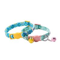 Colliers pour chats et chiens ajustables et colorés en gros, accessoires pour animaux de compagnie, boucle en nylon, sécurité anti-étranglement, logo personnalisé OEM