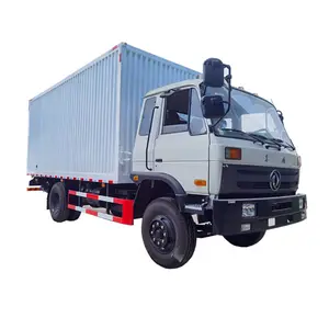 Dongfeng 4X2 Van Box Truck 10-12tons Met Achterklep Lift Deur 6 Wheelers Goedkope Doos Vrachtwagens Voor Verkoop