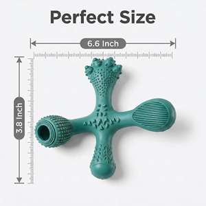 Jouet à mâcher pour chien en forme de X, durable, brosse à dents nettoyante, jouets pour chien en caoutchouc naturel pour les mâcheurs agressifs - Product Image 3