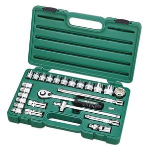 Juego de 25 piezas de llaves de vaso de 1/2 pulgada con barra de extensión para bujías, caja de herramientas para reparación de automóviles, juego de llaves de trinquete. - Product Image 1