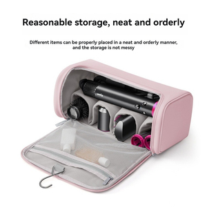 Vente en gros de pochette de protection étanche à la poussière de grande capacité en cuir PU avec fermeture à glissière sac de rangement portable pour sèche-<span class=keywords><strong>cheveux</strong></span> - Product Image 2