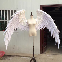 Ailes noires d'Halloween Grandes plumes Ailes d'ange pour adulte Ailes d'ange Costume pour décoration Accessoires photo