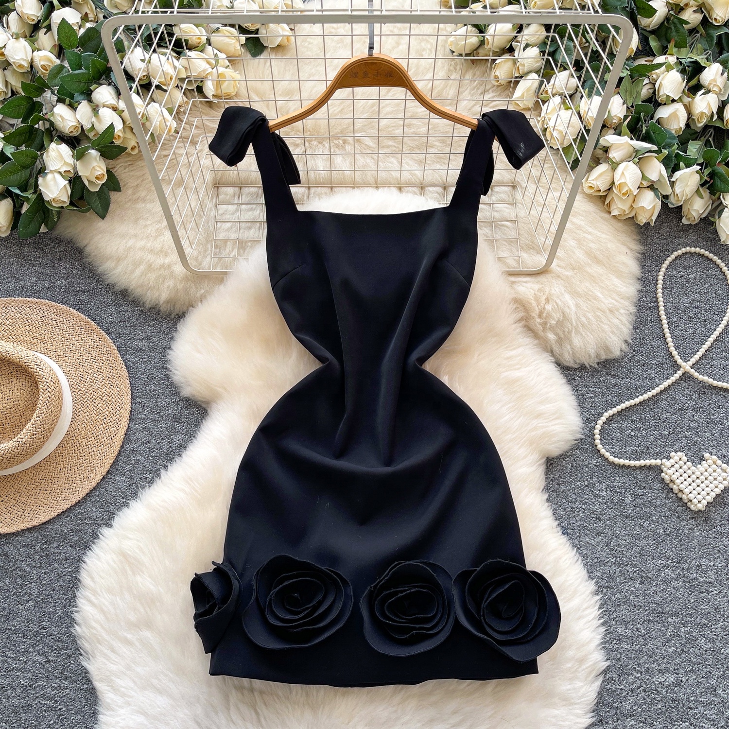 open lace back dress Black A Line Taffeta korea Evening Dresses Short Sleeves Prom Party Go   Msikoods Official Store