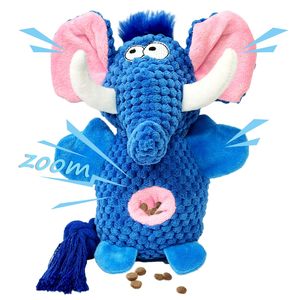 Cute Smart 2025 New Luxury Elephant Plush Stuffed Animal Squeaky Indestructable Chew Toy Cotton Rope for Small/Medium/Large Dogs - Product Image 1