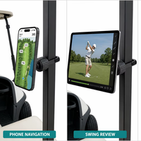Support magnétique universel OEM/ODM en ABS pour téléphone et tablette, compatible avec les chariots de golf, avec sangle réglable et rotation à 360°
