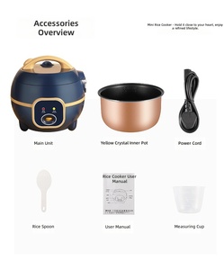 Olla <span class=keywords><strong>Arrocera</strong></span> Eléctrica Portátil de 1.0L con Funciones de Cocción Lenta y Vapor para Uso Doméstico y Hotelero, Ideal para Avena y Risotto - Product Image 6