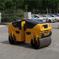 Mini-rouleau compacteur hydraulique complet 1300 kg, moteur diesel EPA Euro 5, commande à distance, direction articulée