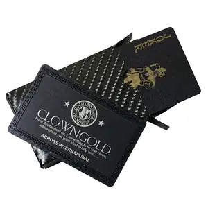 CLOWN GOLD cartes à jouer pour les jeux de divertissement de fête impression personnalisée or noir feuille d'argent poker