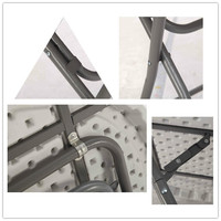 Tables hautes rondes d'extérieur en plastique HDPE de 80 cm, tables hautes pliantes pour cocktails