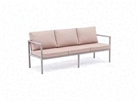 Canapé Boston modulaire moderne complet avec coussins et dossiers souples, résistant aux intempéries, durable, table basse, mobilier d'extérieur pour cour
