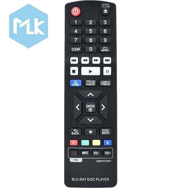 MLK AKB73735801AKB73896401 Remote Control Replacement Use for LG Blu-Ray Disc DVD Player Sub BP530 BPM53 UP970 BPM54 BPM33 BP220