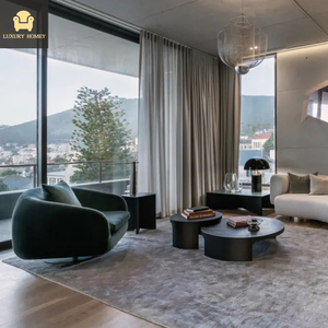 Tek lüks mobilya çözümü İtalyan Modern lüks tasarımcı sanat mobilya kanepe seti - Product Image 2