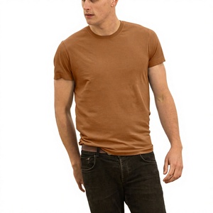 Men's Custom Embroidered Logo Front O-Neck Regular Fit 100% Cotton 180 GSM Knitted Fabric Eco-Friendly Anti-Pilling T-<b>Shirt</b> - Product Image 2
